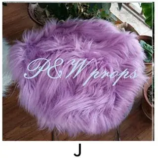 White Faux Fur Roller Blanket for Newborn Photography