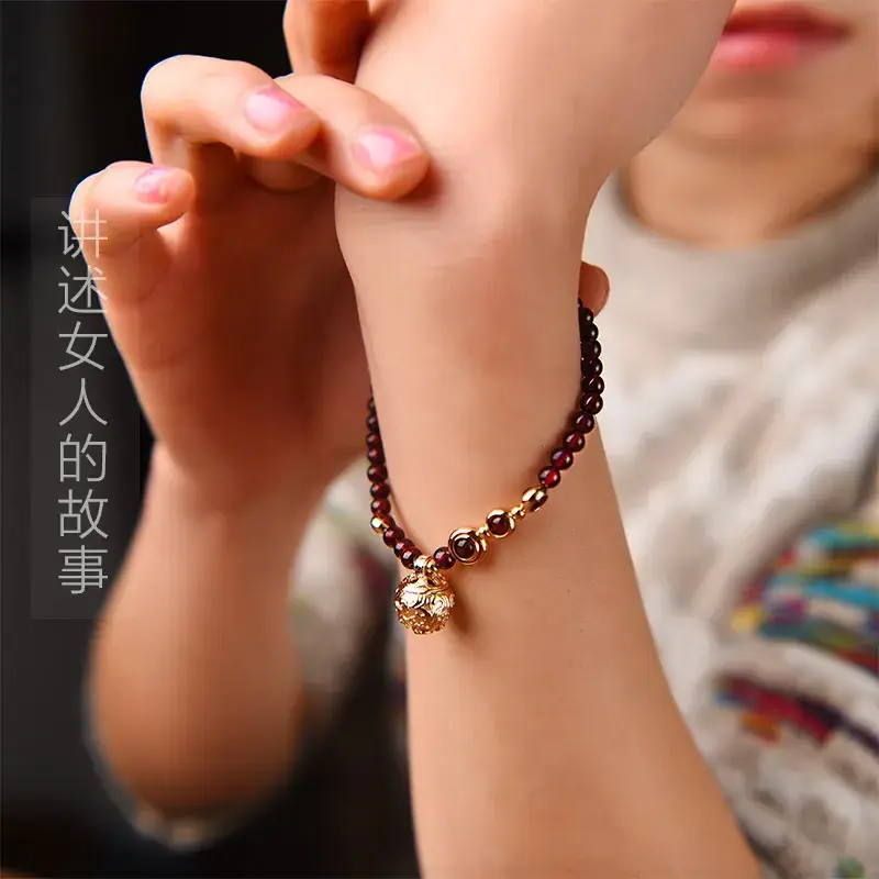 14K Gold Bell Multi-Layer Bracelet for Women - Image 3