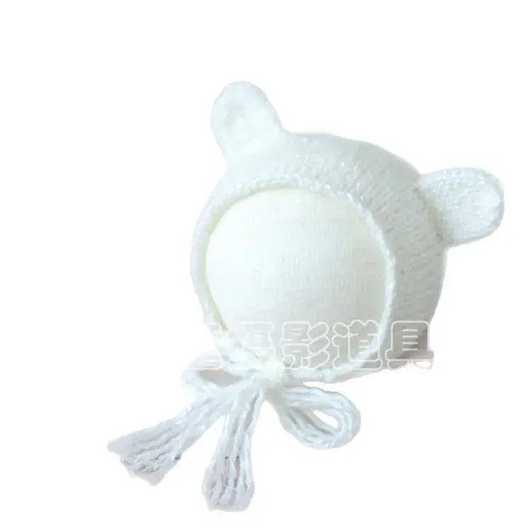 Blue Fleece Baby Hat for Newborns Studio Props - Image 7