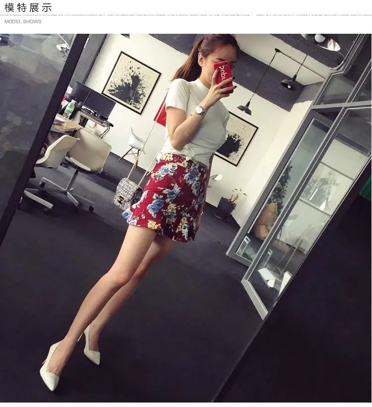 Women Slim Fit Black T-Shirt Half Turtleneck White Skirt Set - Image 4
