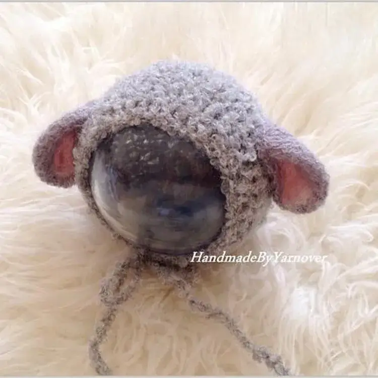 Newborn Baby Hat with Rabbit Ears for Photography Studio - Image 5