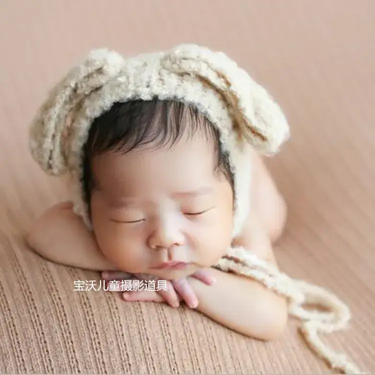 Newborn Baby Hat with Rabbit Ears for Photography Studio - Image 6
