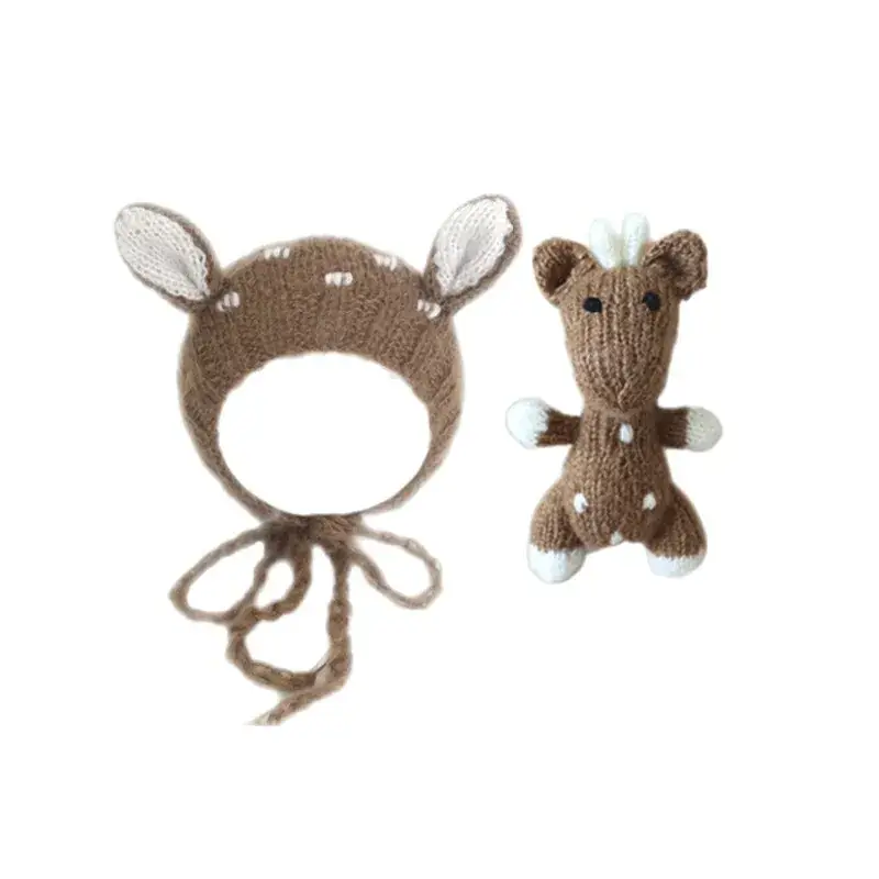 Newborn Baby Hat with Rabbit Ears for Photography Studio - Image 7
