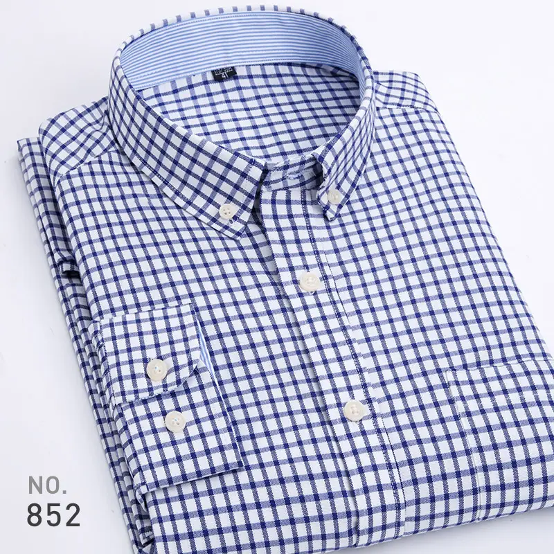Men Purple Striped Oxford Shirt No. 851 - Image 18
