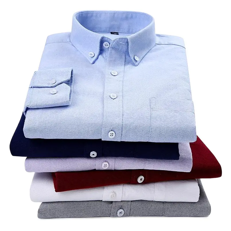 Men Purple Striped Oxford Shirt No. 851