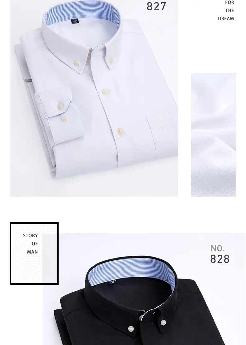 Men Purple Striped Oxford Shirt No. 851 — feature 18
