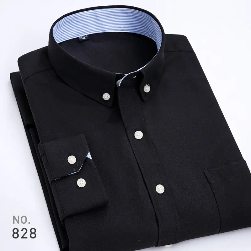 Men Purple Striped Oxford Shirt No. 851 - Image 2