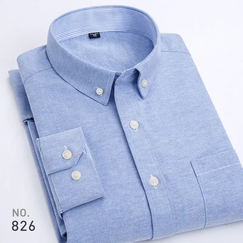 Men Purple Striped Oxford Shirt No. 851 - Image 3