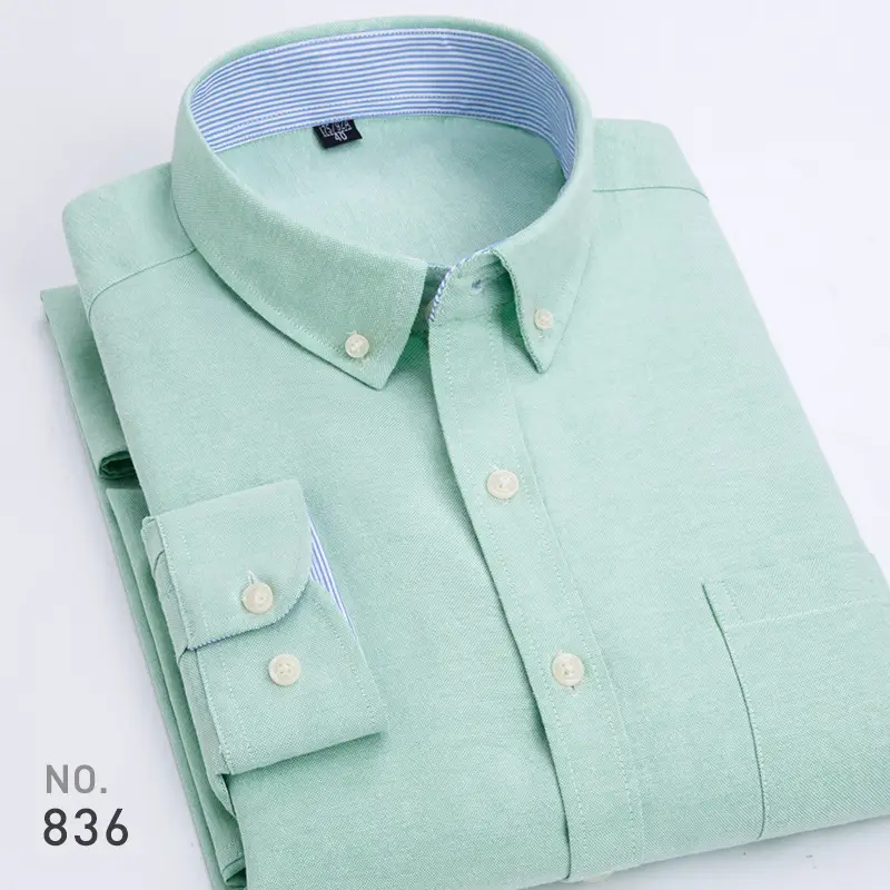 Men Purple Striped Oxford Shirt No. 851 - Image 6
