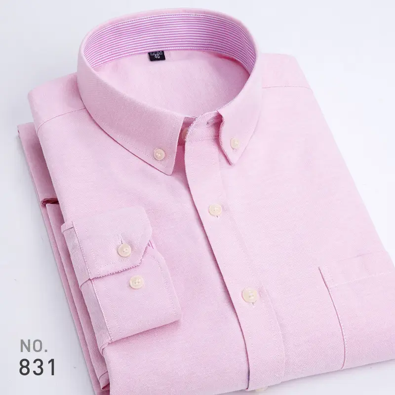 Men Purple Striped Oxford Shirt No. 851 - Image 8