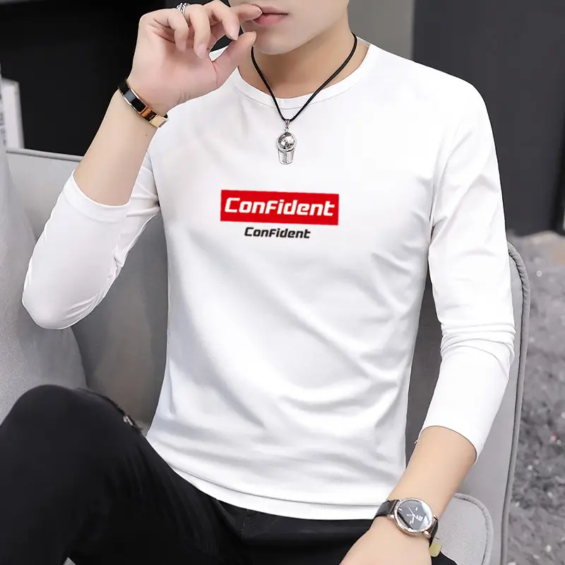 Men Valiant Printed Long Sleeve T-Shirt Large Grey - Image 6