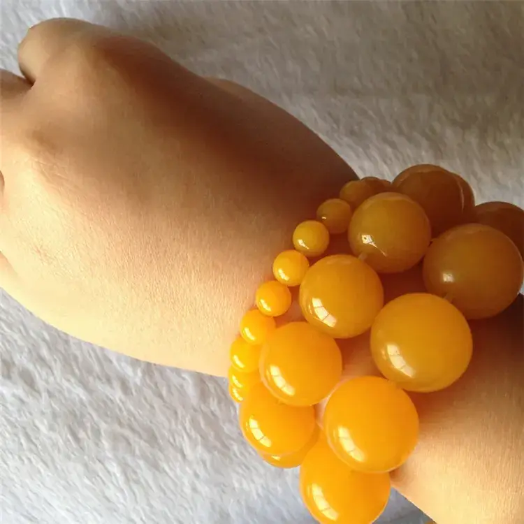 Yellow Chalcedony Buddha Beads Bracelet for Men Women - Image 3