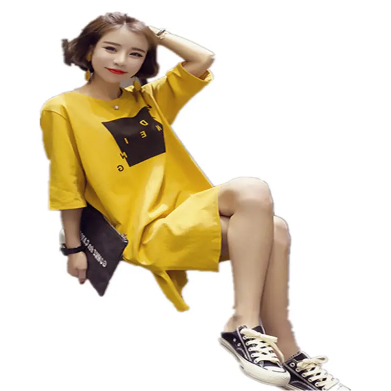 2025 Summer Korean Style Yellow Slit Dress Women - Image 6