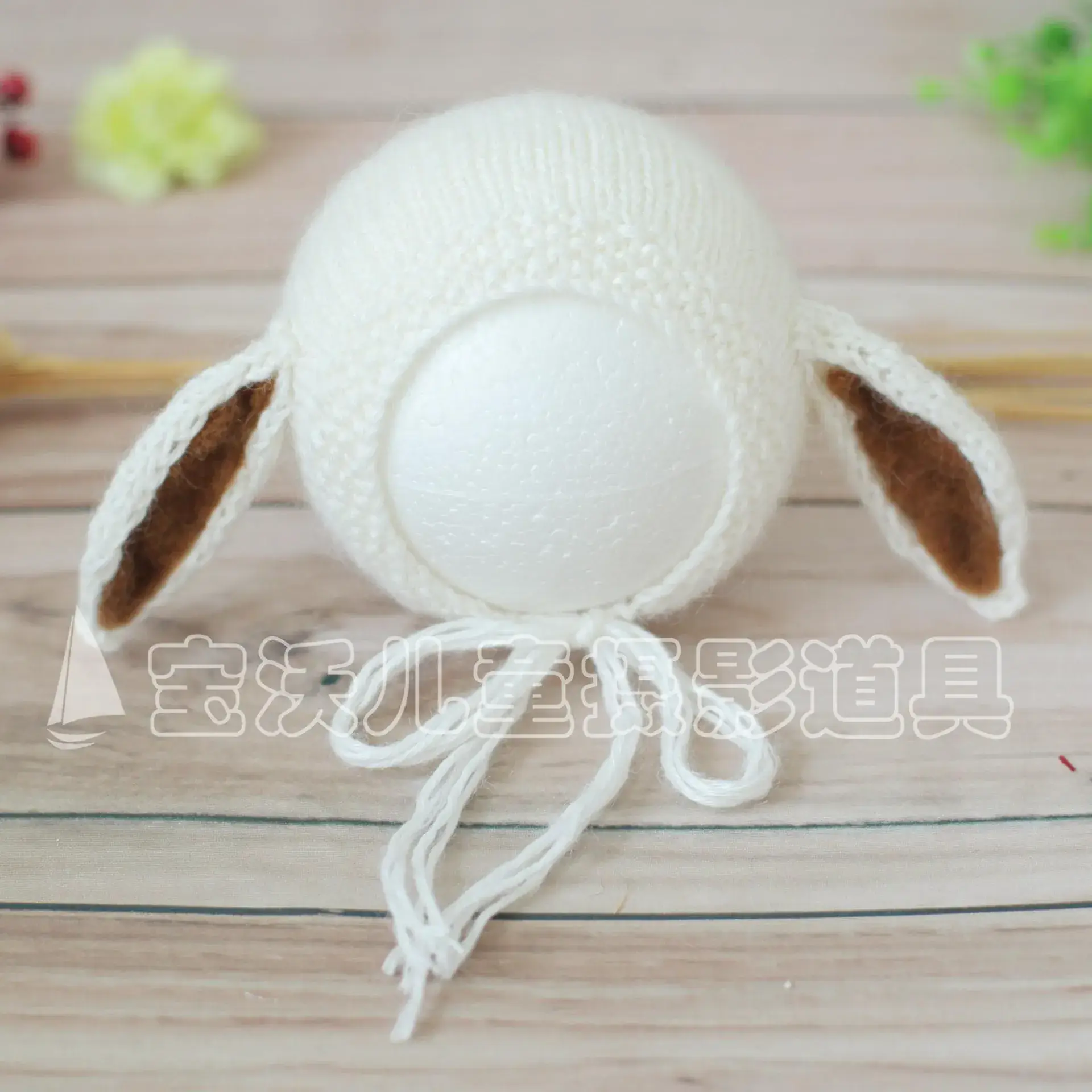 White Knitted Long Ears Baby Hat for Boys Girls - Image 6