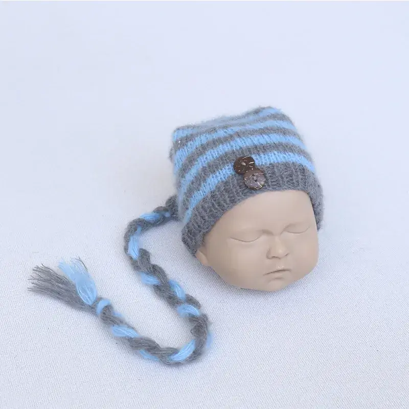 White Knitted Baby Hat for Newborns - Image 4