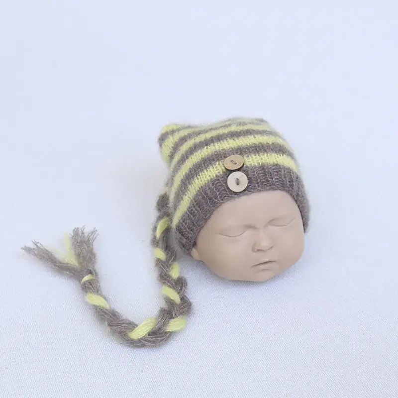 White Knitted Baby Hat for Newborns - Image 5