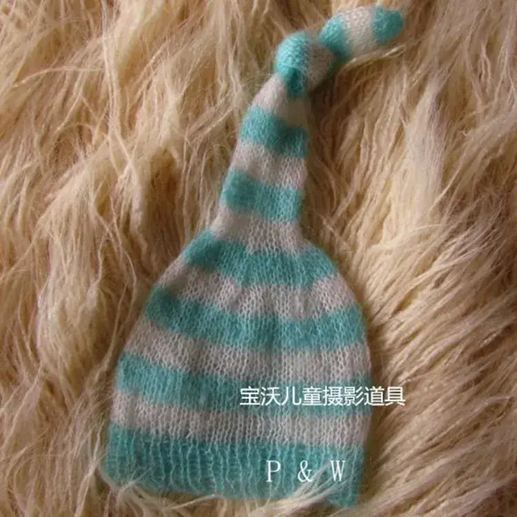 Cute Green Striped Crocheted Baby Hat for Girls - Image 25