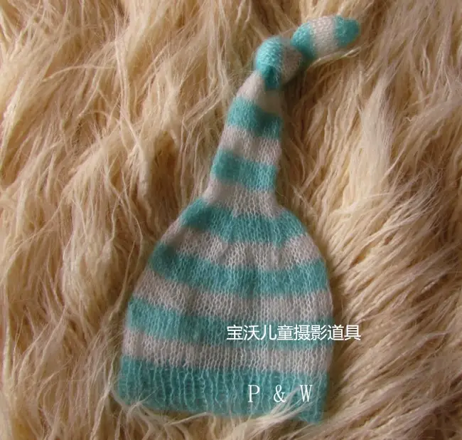Cute Green Striped Crocheted Baby Hat for Girls — feature 3