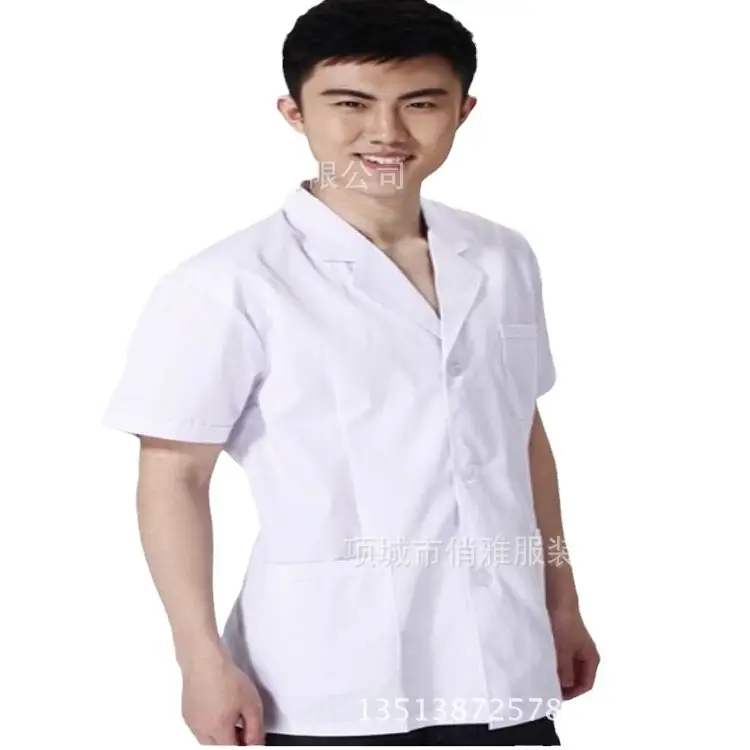 White Half-Sleeve Doctor Uniforms for Men - Image 6