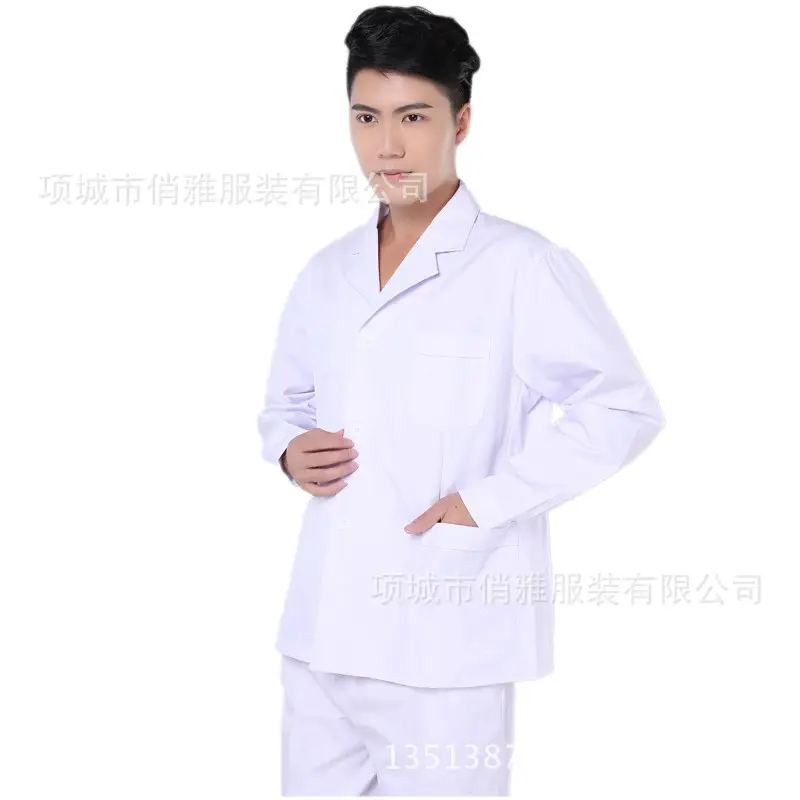 White Half-Sleeve Doctor Uniforms for Men - Image 2