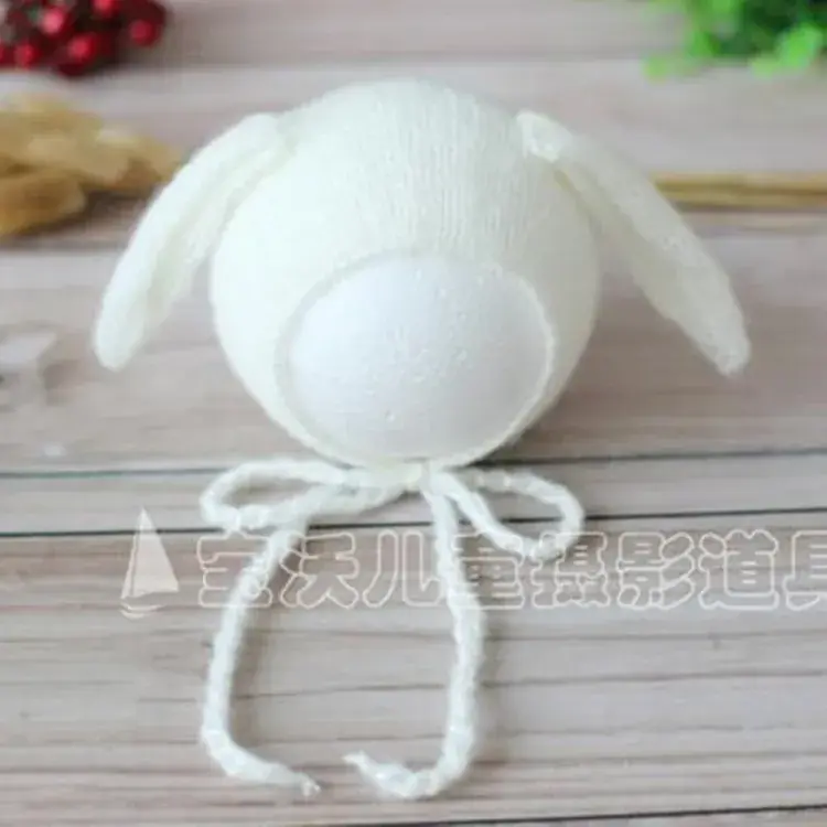 Brown Knitted Baby Head Photo Props Set - Image 6