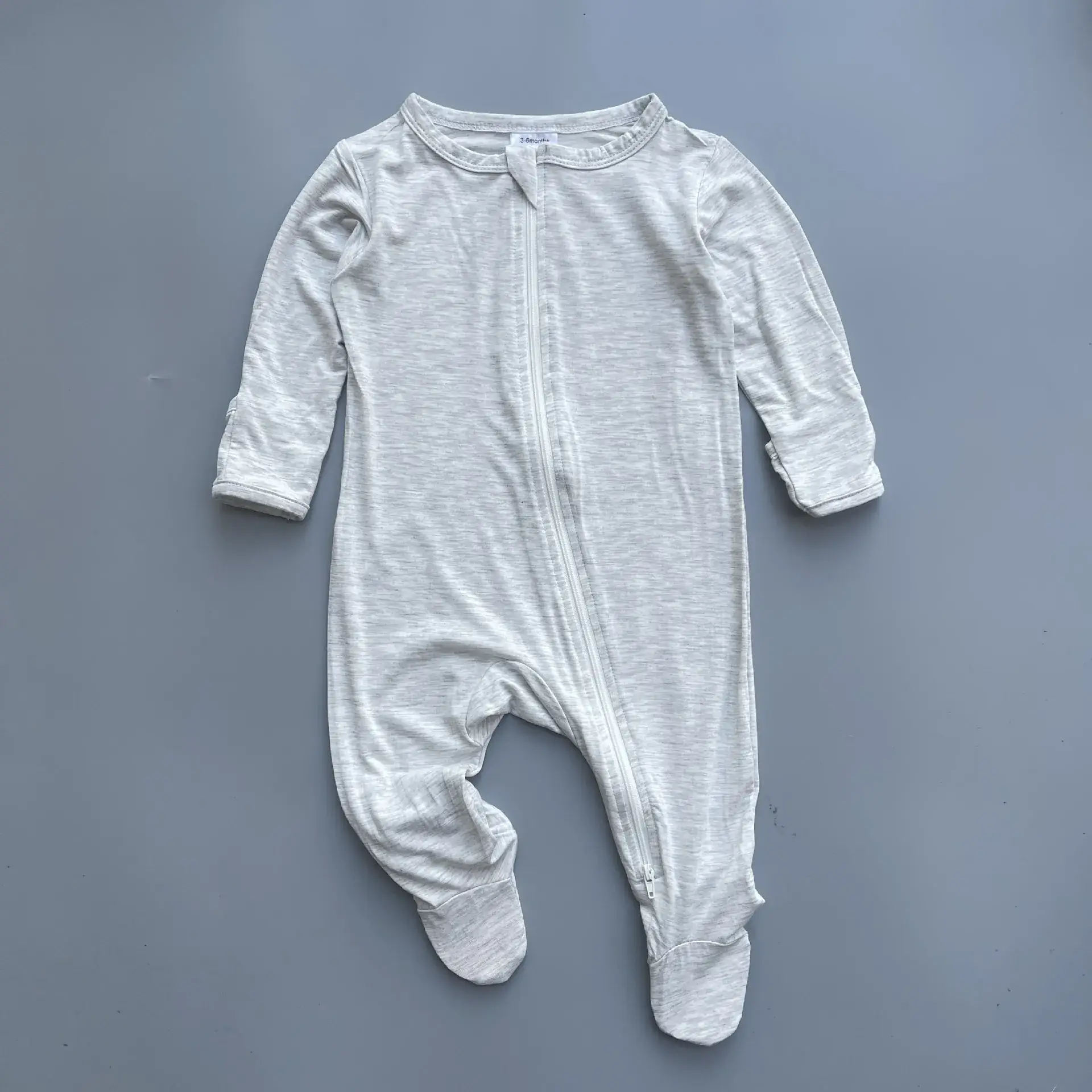 Newborn Baby Crawler Suit Soft Bamboo Fiber Light Pink & Mint