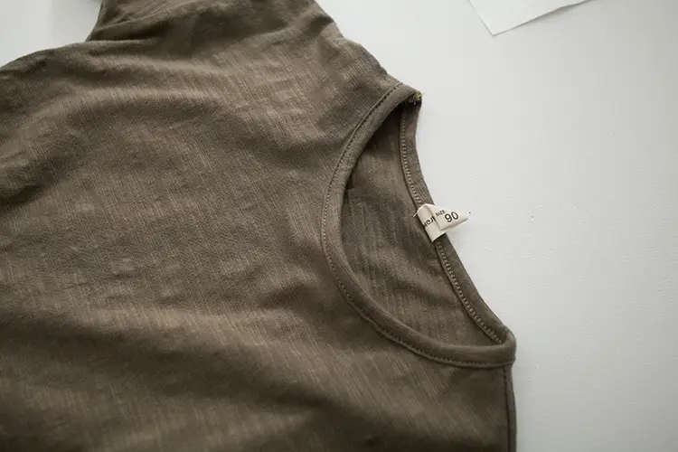 2026 Summer Kids T-Shirt Short Sleeve Korean Style Loose Solid Color — feature 12