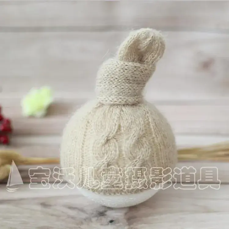 Blue Knitted Baby Hat for Boys Girls Photography Props