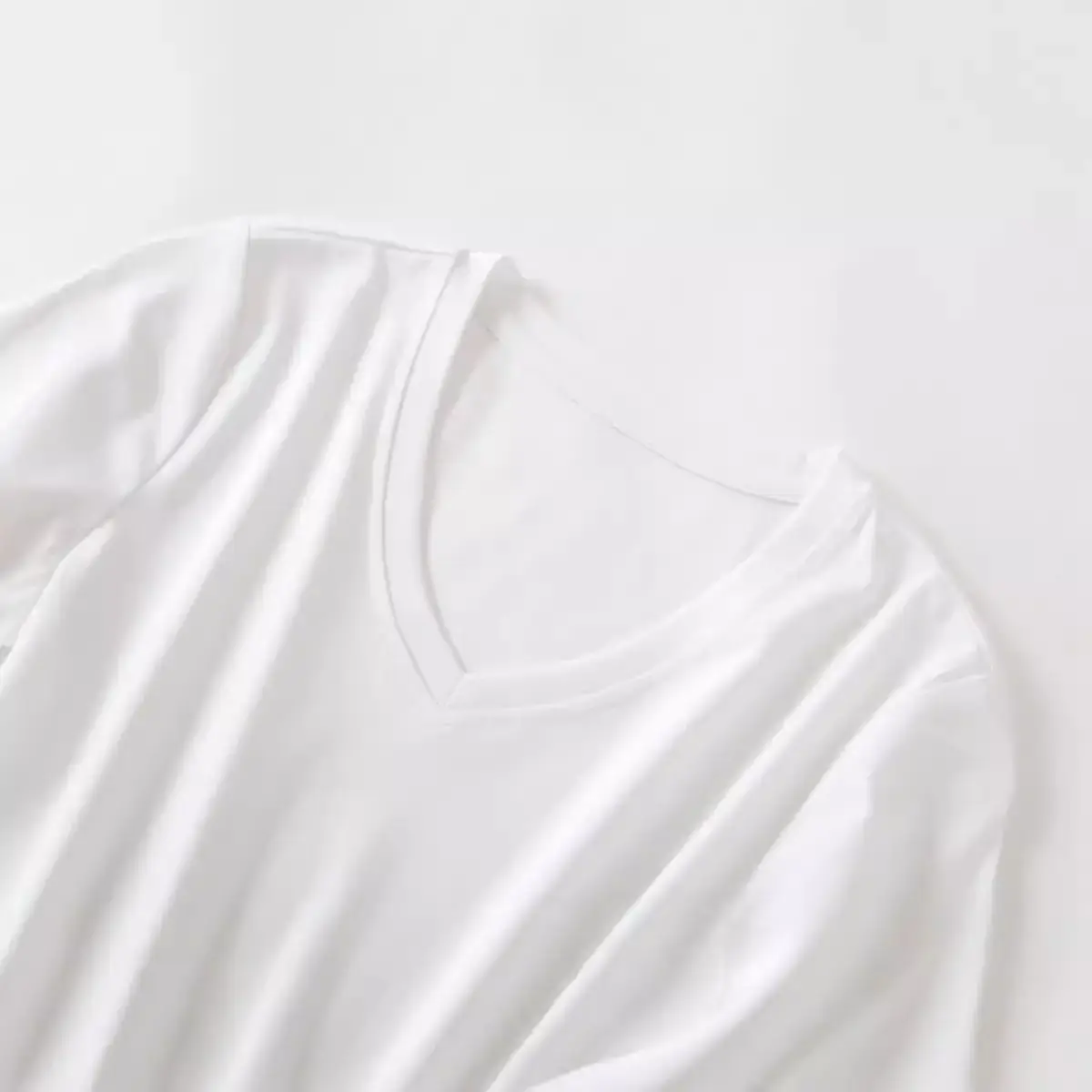 Women Black Mercerized Cotton T-Shirt Short Sleeve
