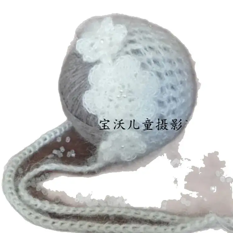 Newborn Baby Photo Props White High-end Mohair Hat - Image 28