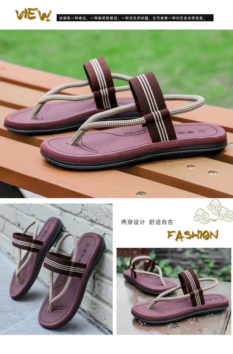 2025 Men's Black Crystal Strap Flip Flops — feature 15