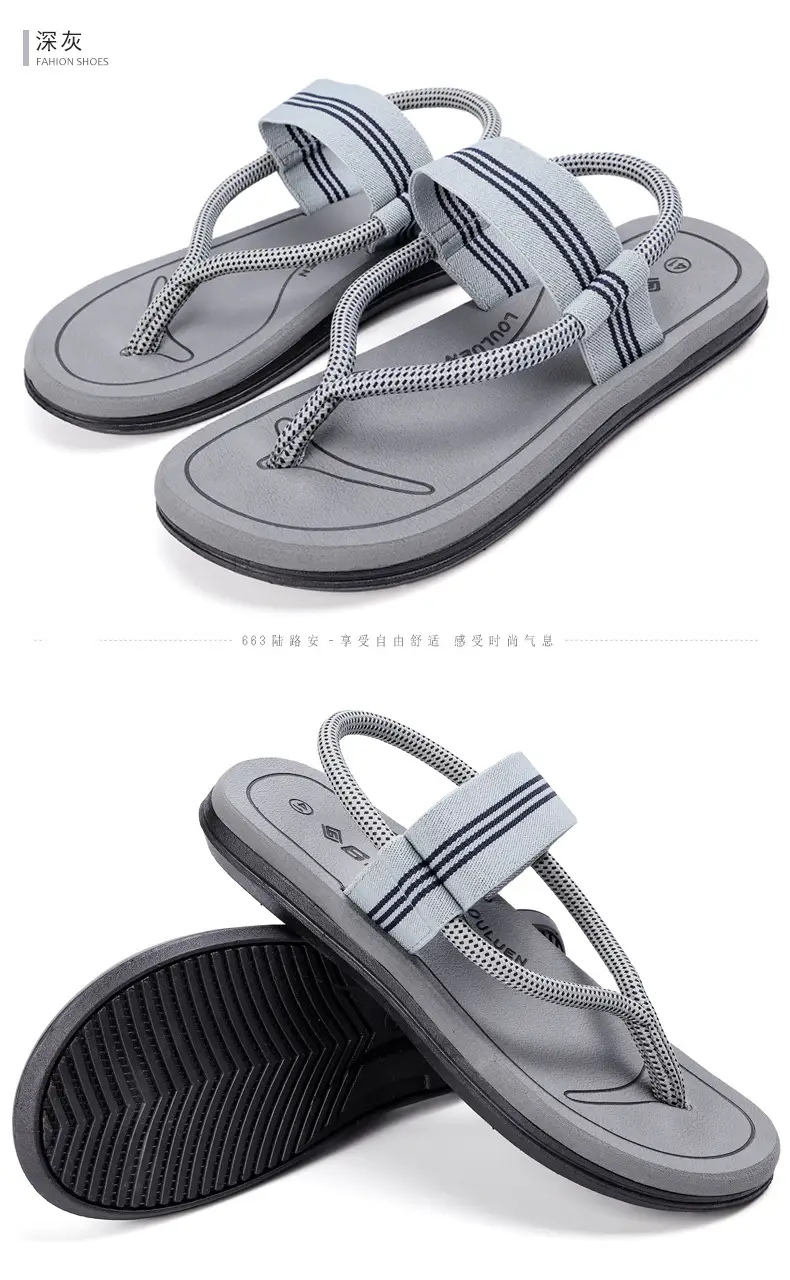 2025 Men's Black Crystal Strap Flip Flops — feature 19