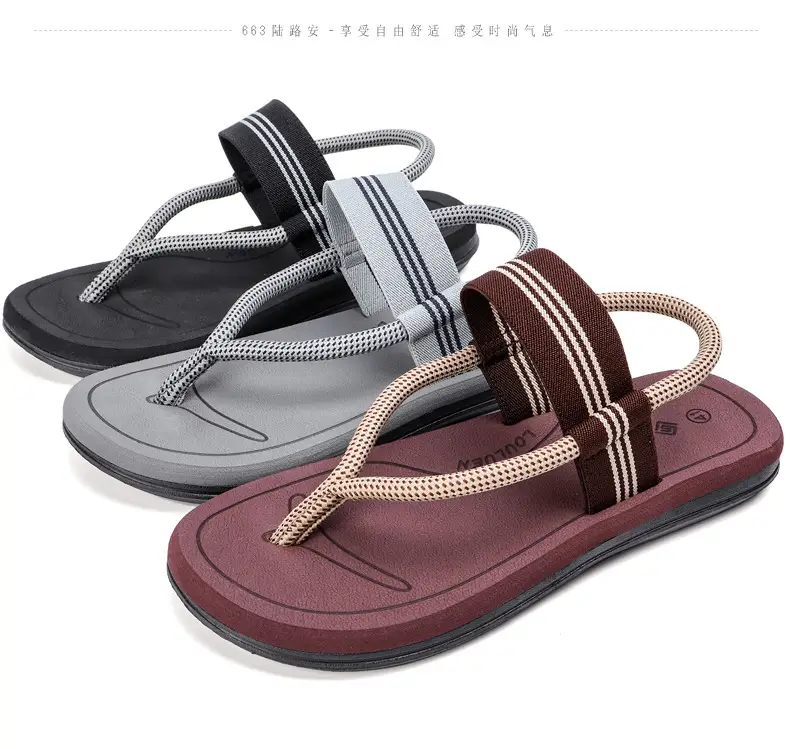 2025 Men's Black Crystal Strap Flip Flops — feature 20