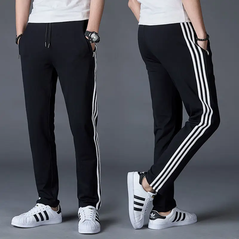 Men's Grey Sweatpants with 3-Stripes Plus Size - Image 8