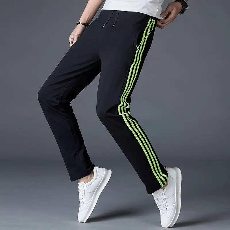 Men's Grey Sweatpants with 3-Stripes Plus Size - Image 5