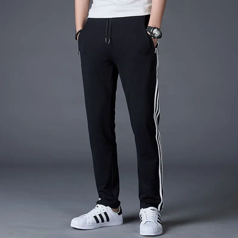 Men's Grey Sweatpants with 3-Stripes Plus Size - Image 4
