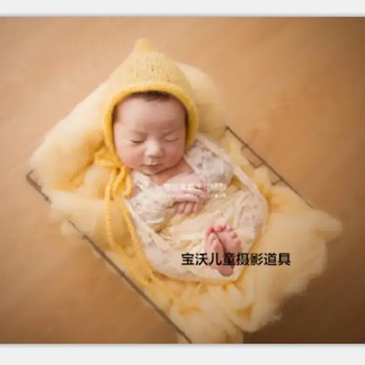Orange Mohair Props for Newborn Photography