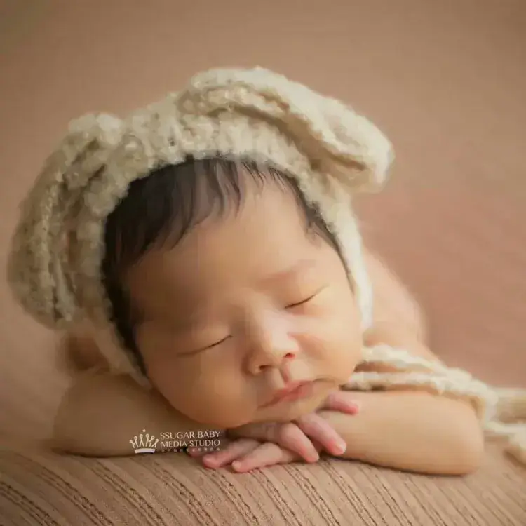 Newborn Baby Hat Photography Studio Suit Brown - Image 4