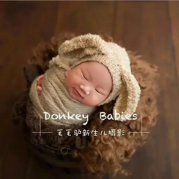Newborn Baby Hat Photography Studio Suit Brown - Image 5