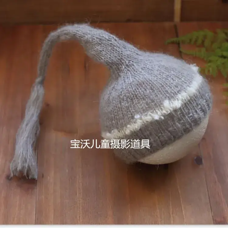Newborn Baby Hat Brown Faux Fur Photography Props - Image 5