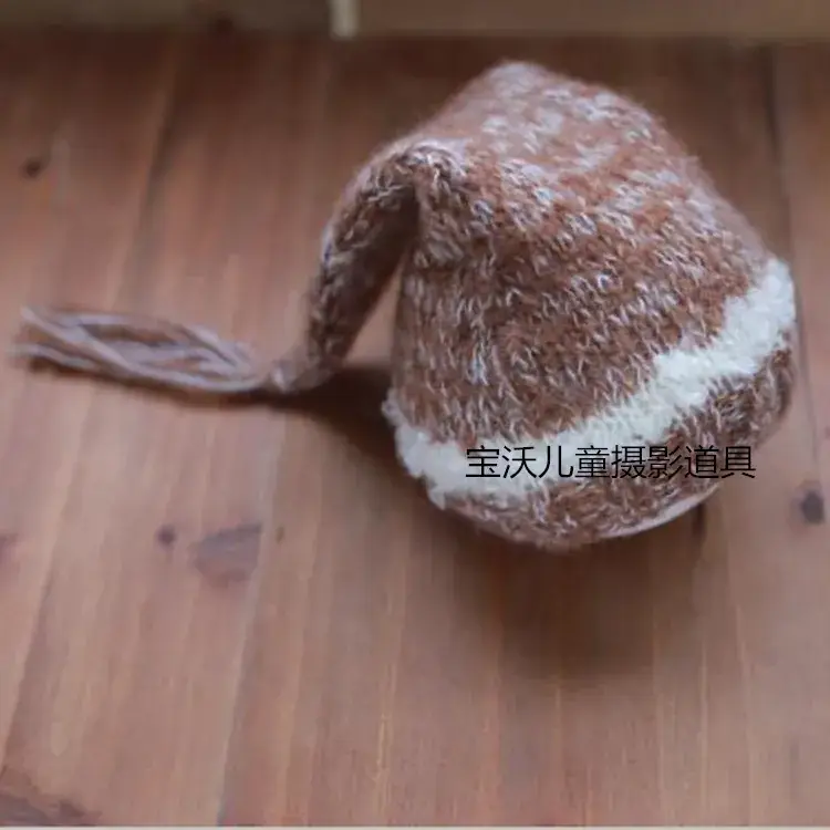 Newborn Baby Hat Brown Faux Fur Photography Props - Image 3