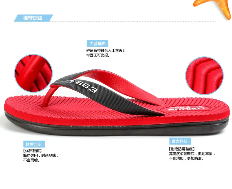 Lu Lu Anti-Slip Rubber Flip Flops for Men — feature 5