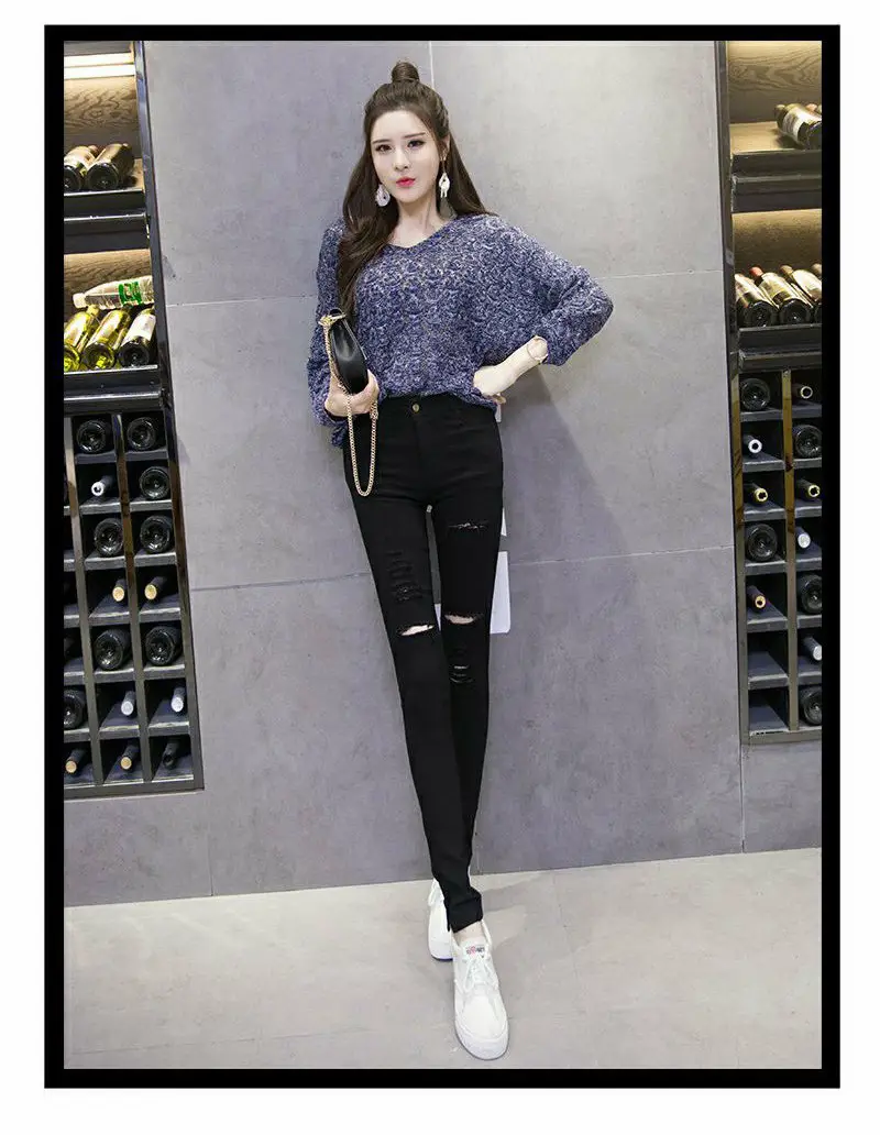 Women Ripped Slimming Leggings Winter Pencil Pants — feature 7