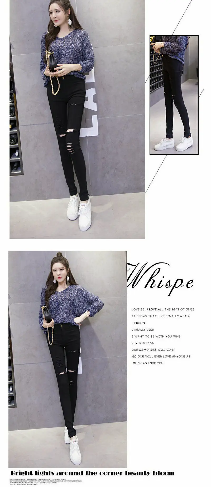 Women Ripped Slimming Leggings Winter Pencil Pants — feature 8
