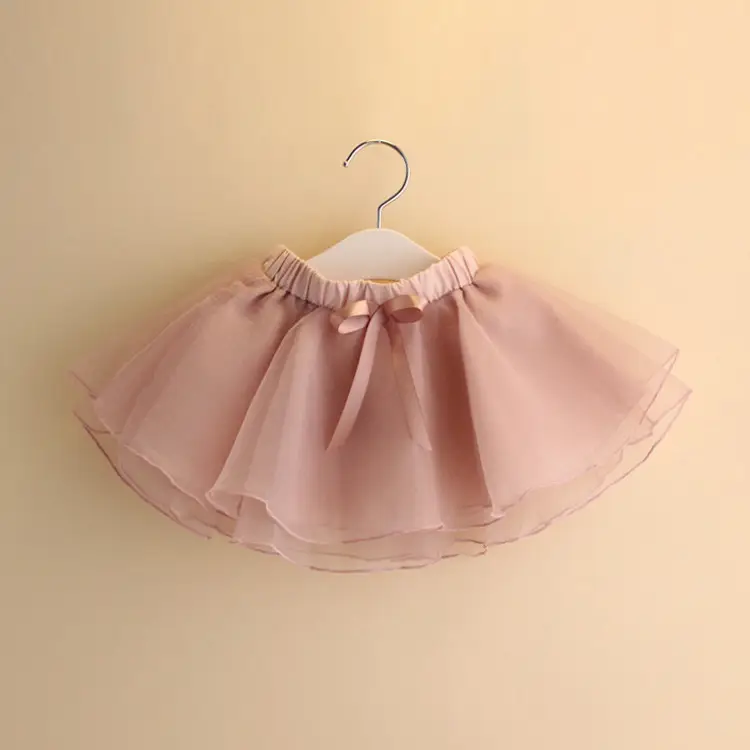 Girls Cross-Border Tutu Skirt Brown Elastic Waist - Image 7