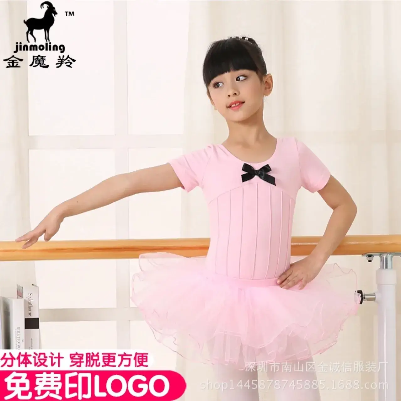 Girls Ballet Dance Skirt Light Blue Split Tutu