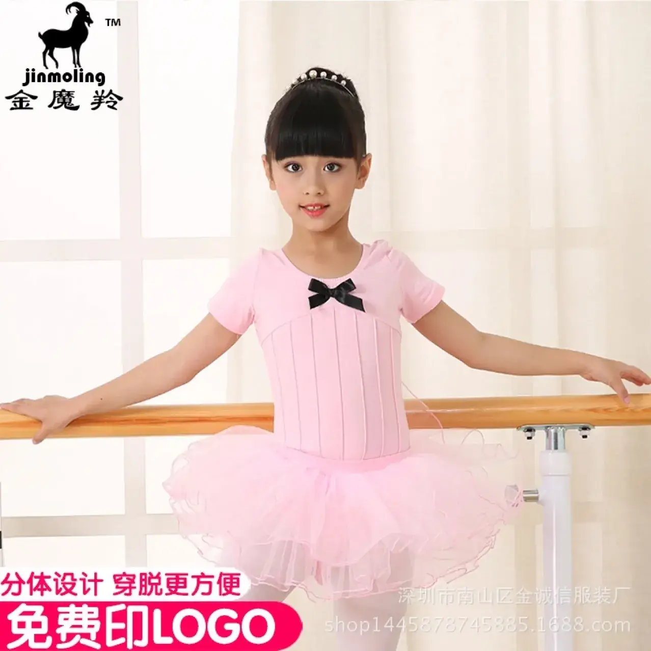 Girls Ballet Dance Skirt Light Blue Split Tutu