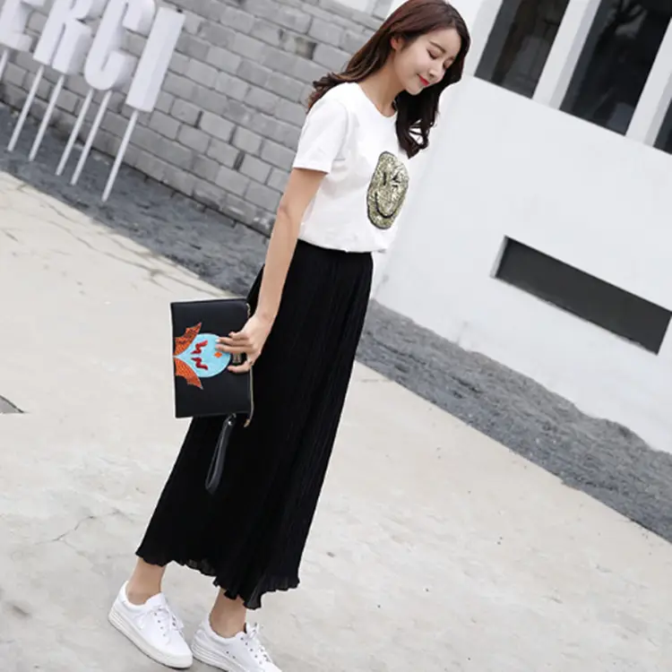 Women's Pleated Wide Leg Pants Summer Casual High Waist Slimming