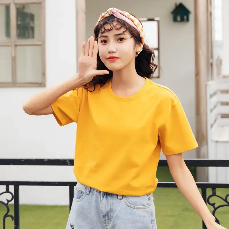 Summer Cotton Men's Loose Blank T-Shirt Multi Color - Image 9