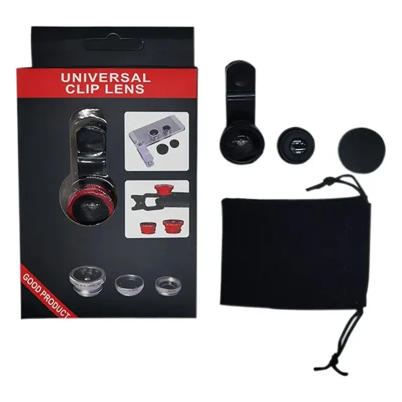 Universal Clip Lens 3-in-1 Wide Angle Macro Selfie Lens